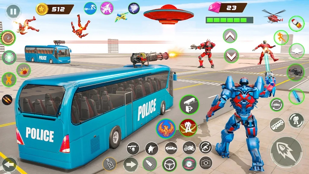 公交机器人变身大战官方版Police Bus Robot v10.2.6 最新版0