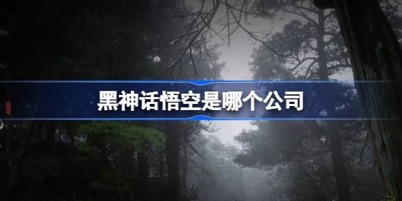黑神话悟空是哪个公司 黑神话悟空发行公司介绍