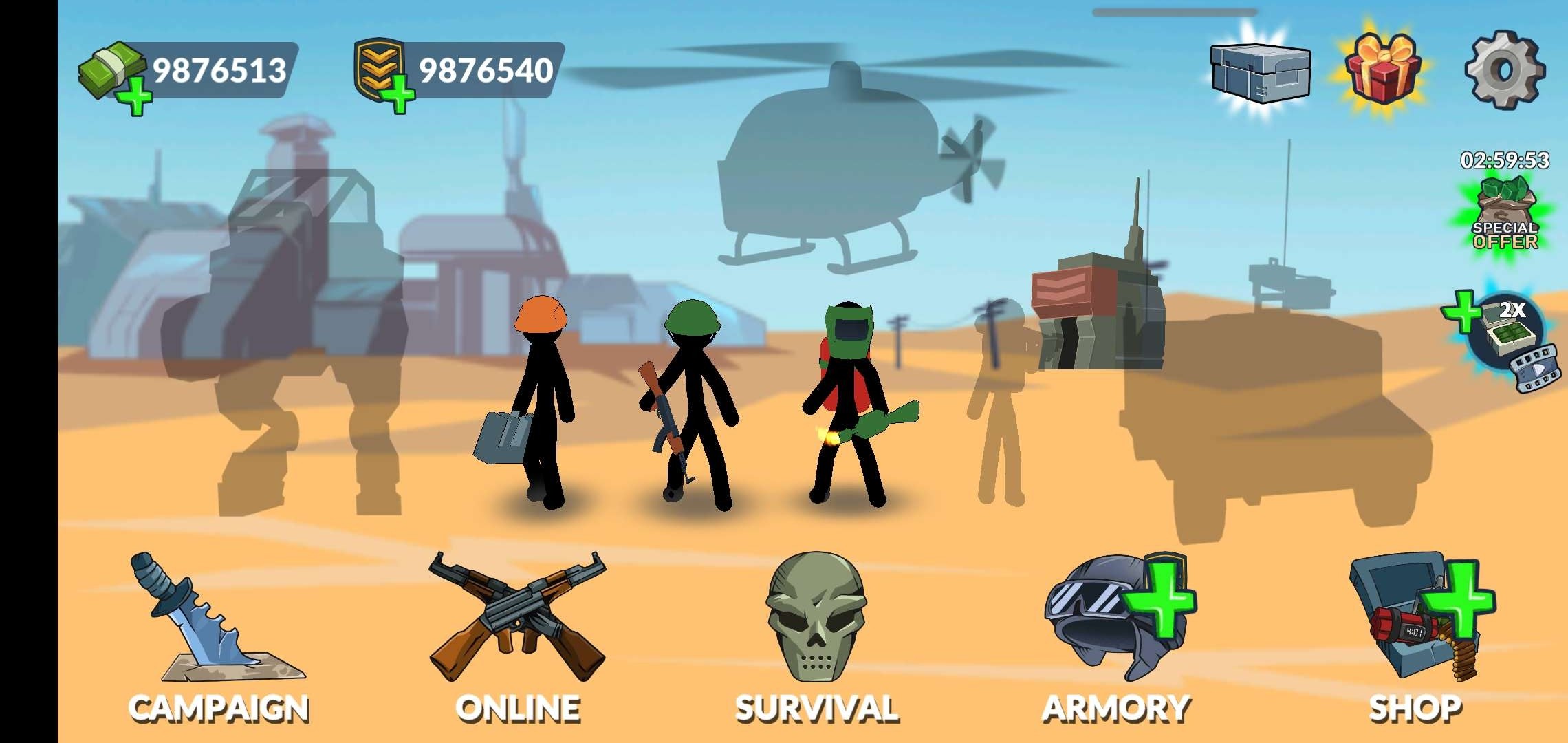 Stickman World War火柴人世界大战无限金币钻石版 v1.24 最新版1