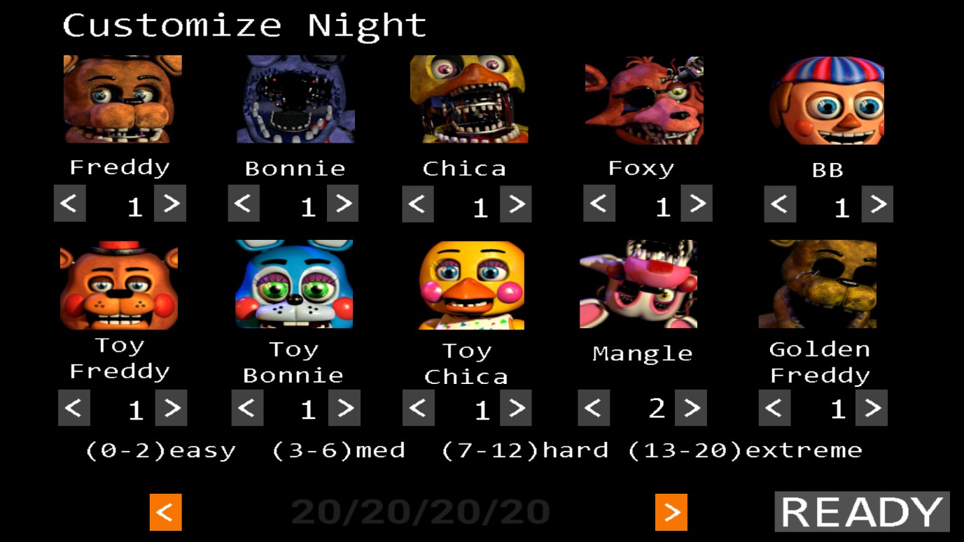 玩具熊的五夜后宫2之定制之夜官方版Five Nights at Freddys 2 v1.01 最新版3