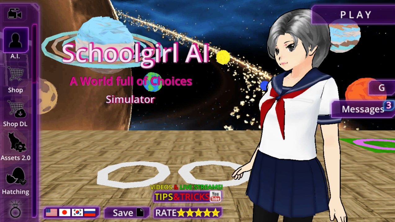 女子高中生沙盒游戏官方版SchoolGirl AI - 3D Multiplayer Sandbox Simulator v327 最新版2