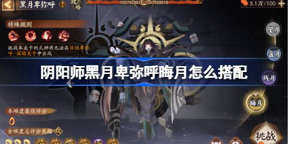 阴阳师黑月卑弥呼晖月怎么搭配 阴阳师黑月卑弥呼冲榜阵容搭配攻略