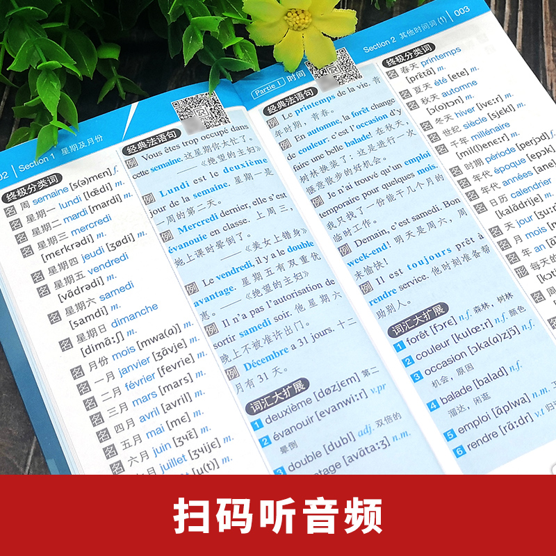 【扫码听音频】法语学习神器来袭！15000单词+1740例句，轻松掌握法语！