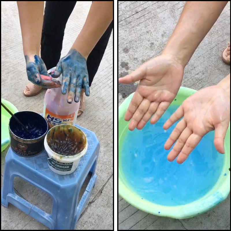 黑手先生磨砂颗粒重油污清洁神器，拯救油腻双手！