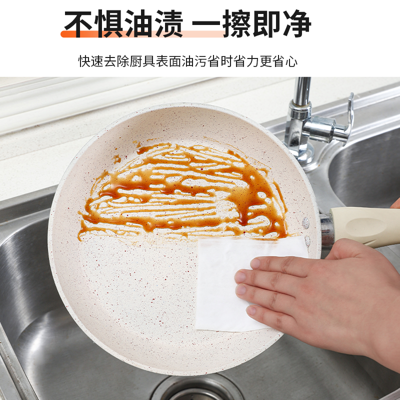 厨房救星！家用湿巾油烟机专用抹布，重油污一擦即净的秘密武器！