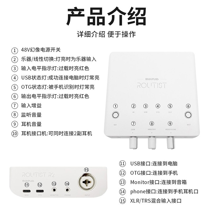 Midiplus R2迷笛外置电脑声卡：开启你的音乐创作与直播新纪元！