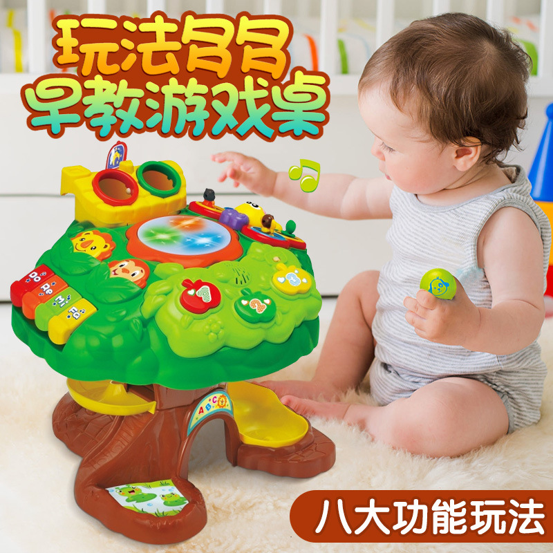 婴幼儿多功能巴士车：6合1拍拍鼓益智早教敲琴小车，宝宝快乐成长的秘密武器