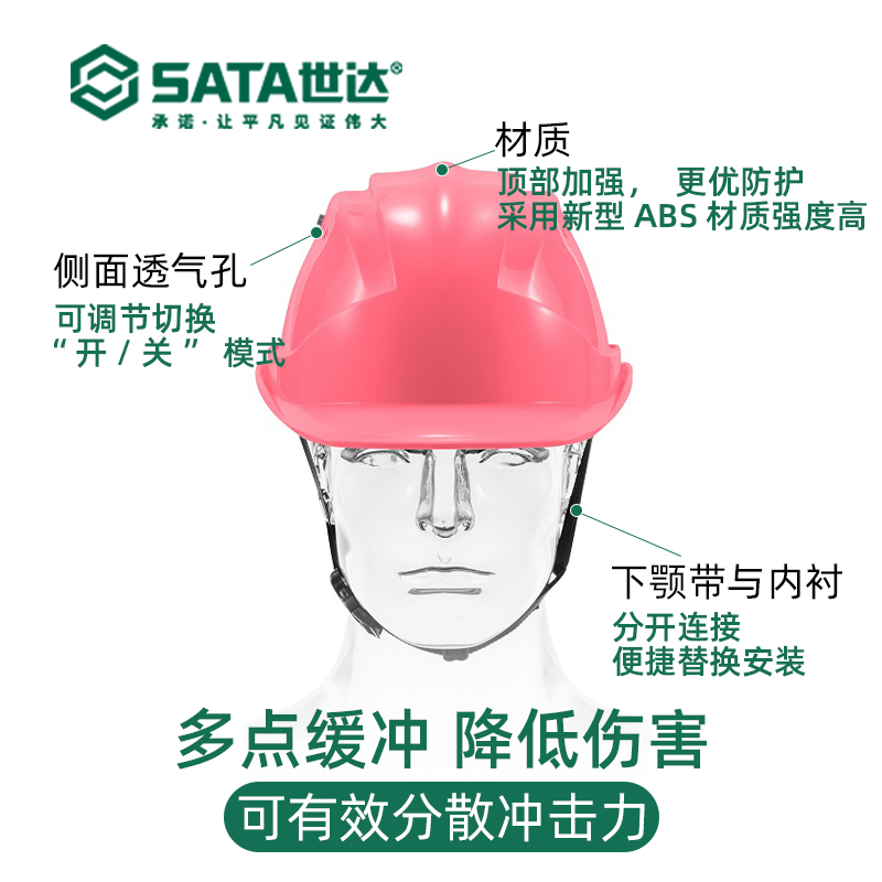 SATA世达安全帽：工地守护神，五彩缤纷的安全选择！️
