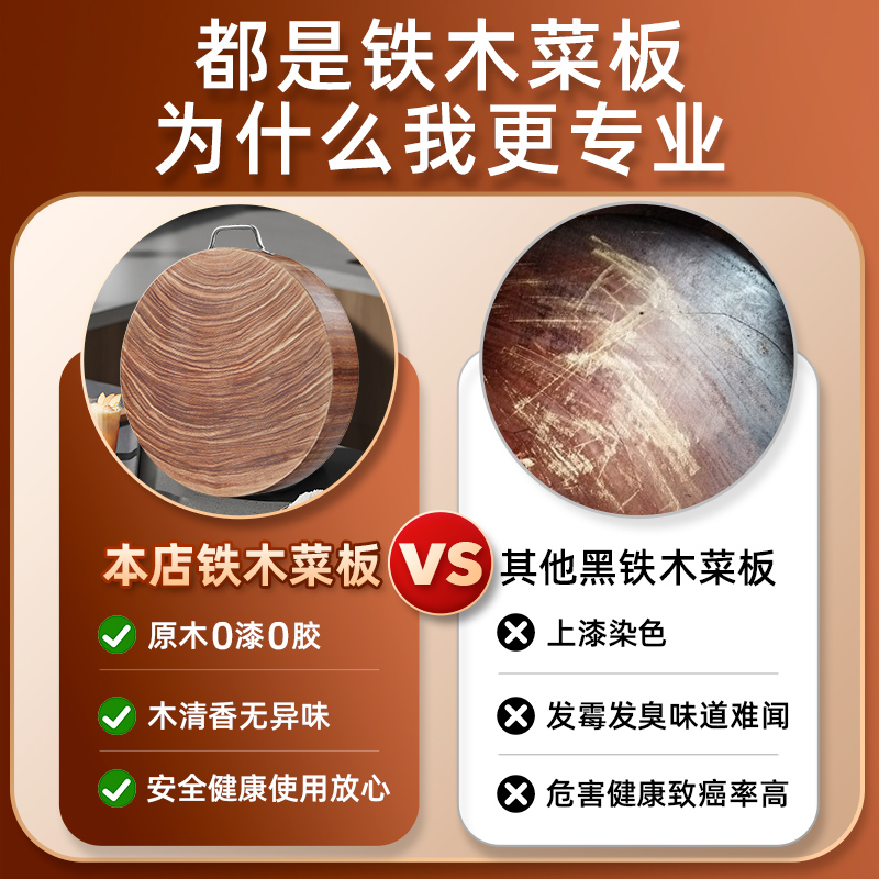 进口黑铁木砧板：抗菌防霉的秘密武器，厨房必备神器！