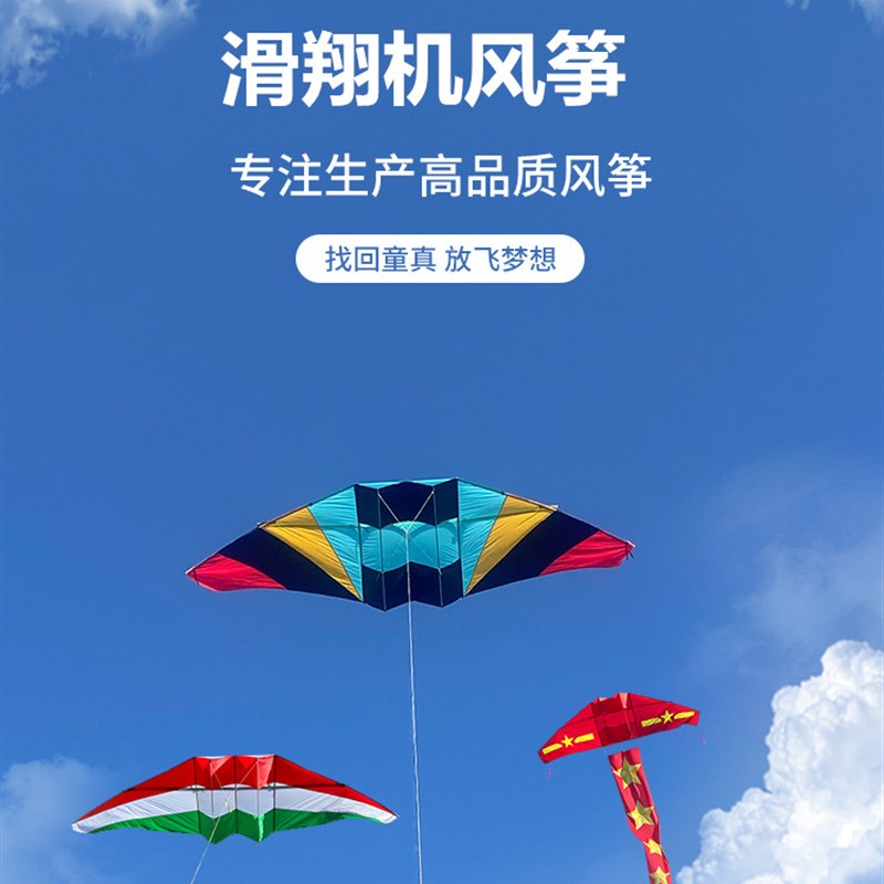 滑翔机风筝成人大型巨型好飞易飞抗大风微风新款飞机大人高档专用！这波不买真的亏了