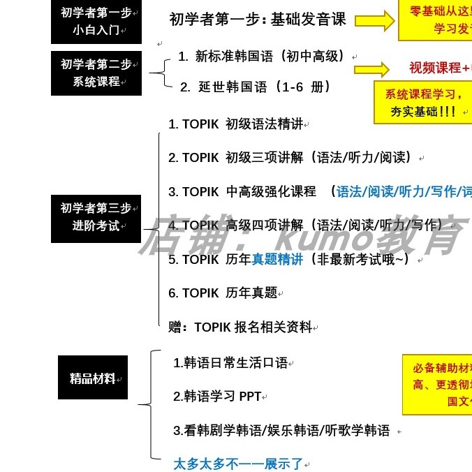 韩语延世韩国语零基础入门到TOPIK6级考试全攻略，中高级学习视频网课课程