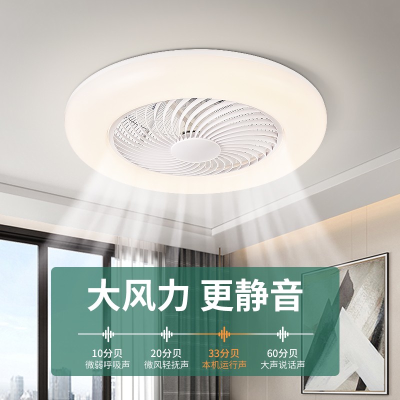 2024客厅家用餐厅变频吸顶风扇灯：静音电扇吊灯，打造完美家居生活！