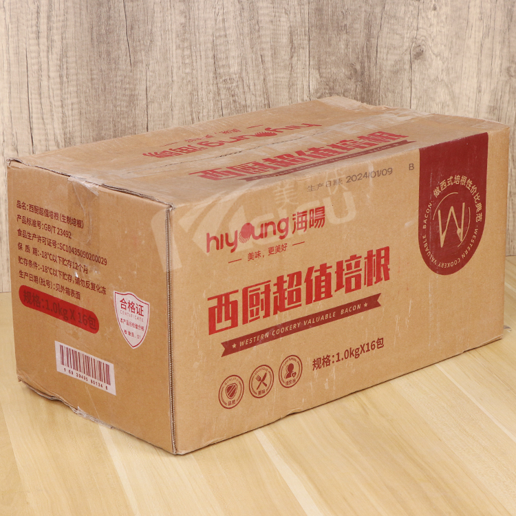 商用雪花培根1.5kg/包：早餐界的全能王，美味不打烊！