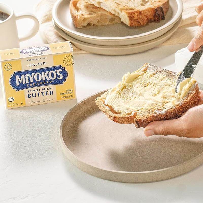 进口Miyoko's纯素食无蛋无麸无豆0胆固醇0反海盐植物牛油黄油227g：植物黄油界的革命性突破！
