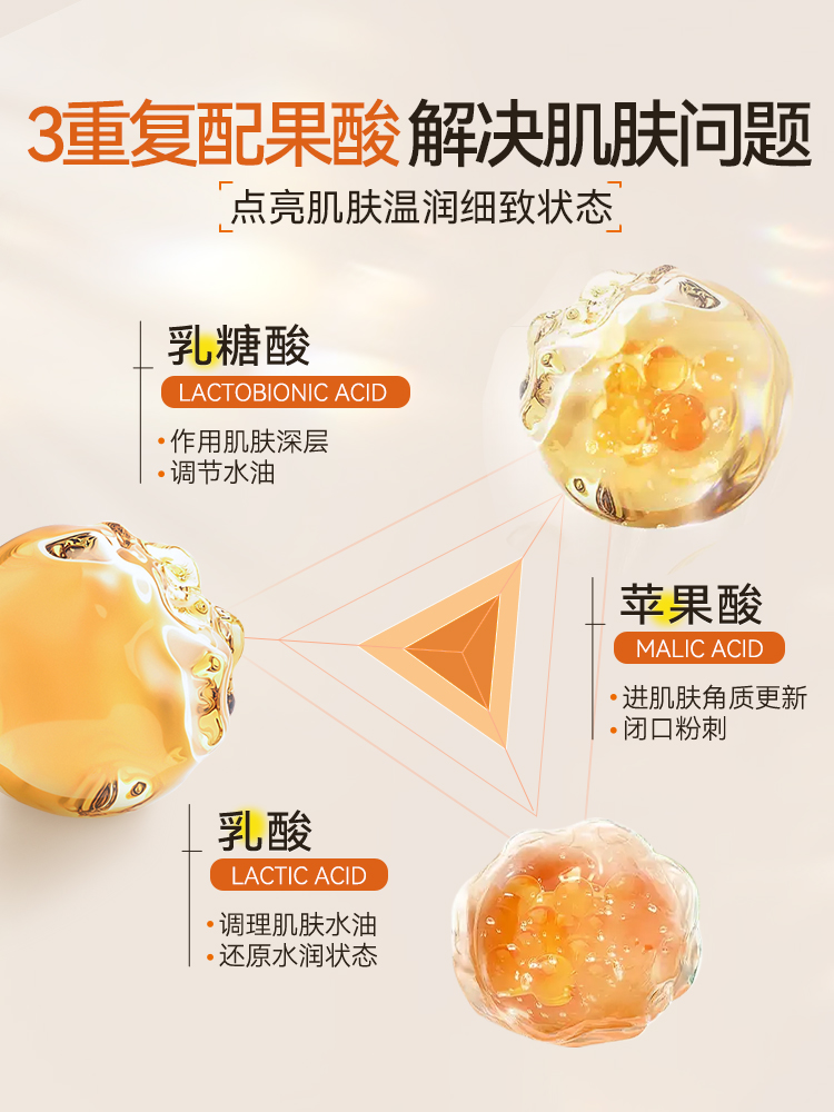 周年庆狂欢！果酸水乳糖酸毛孔净透水500ml 190/2瓶，肌肤焕新必备神器