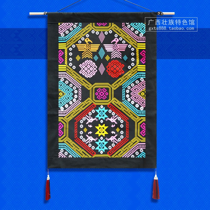 广西非遗壮锦，传承之美，打造独一无二的家居艺术品✨