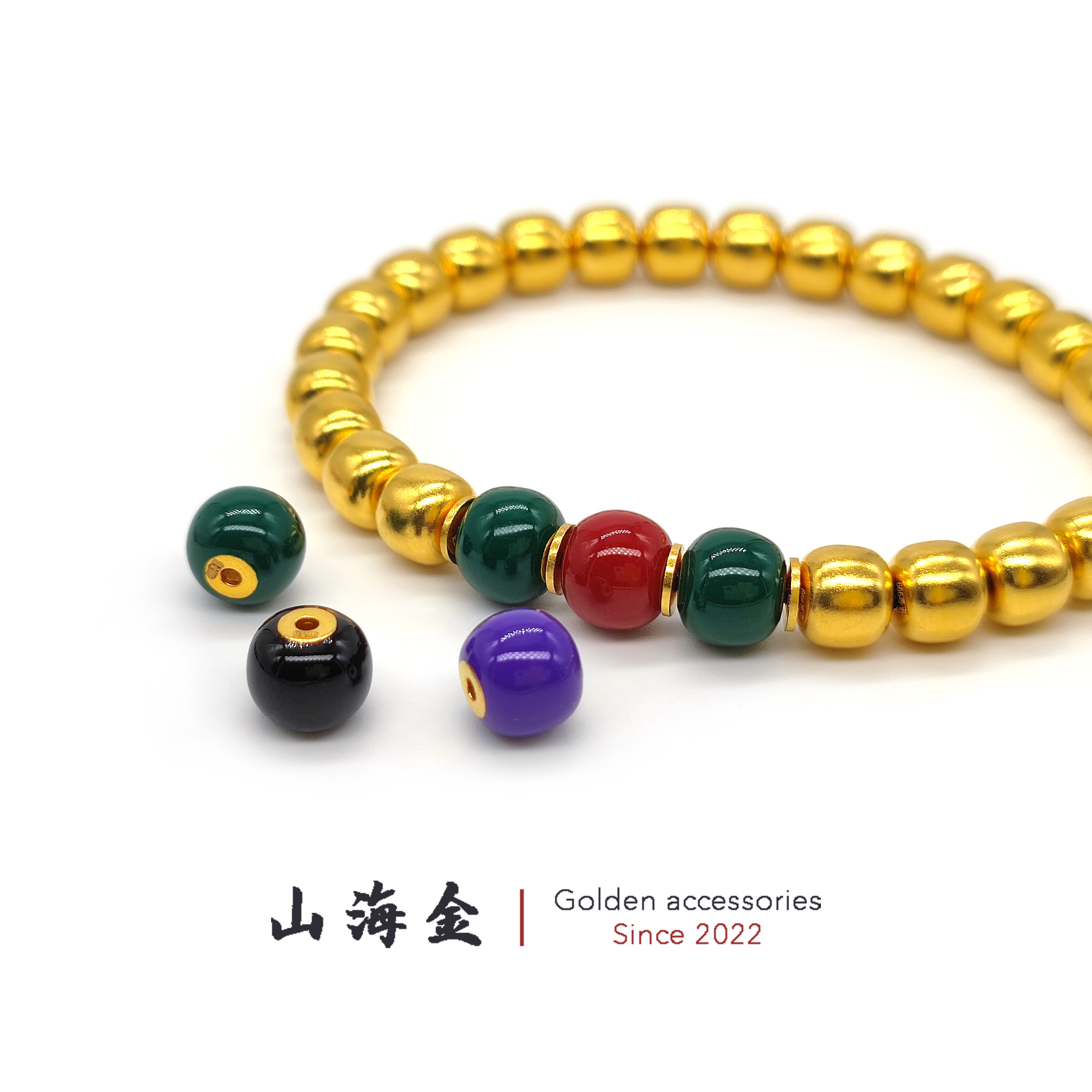 24K黄金乳钉手串绝了！万向轴菩提籽+足金小珠，这波不冲真的亏死