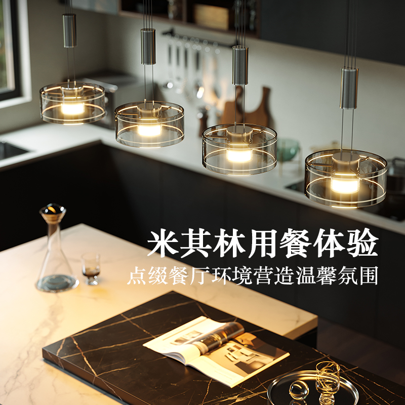 电动升降岛台餐桌一体，别墅大平层的意式极简新宠