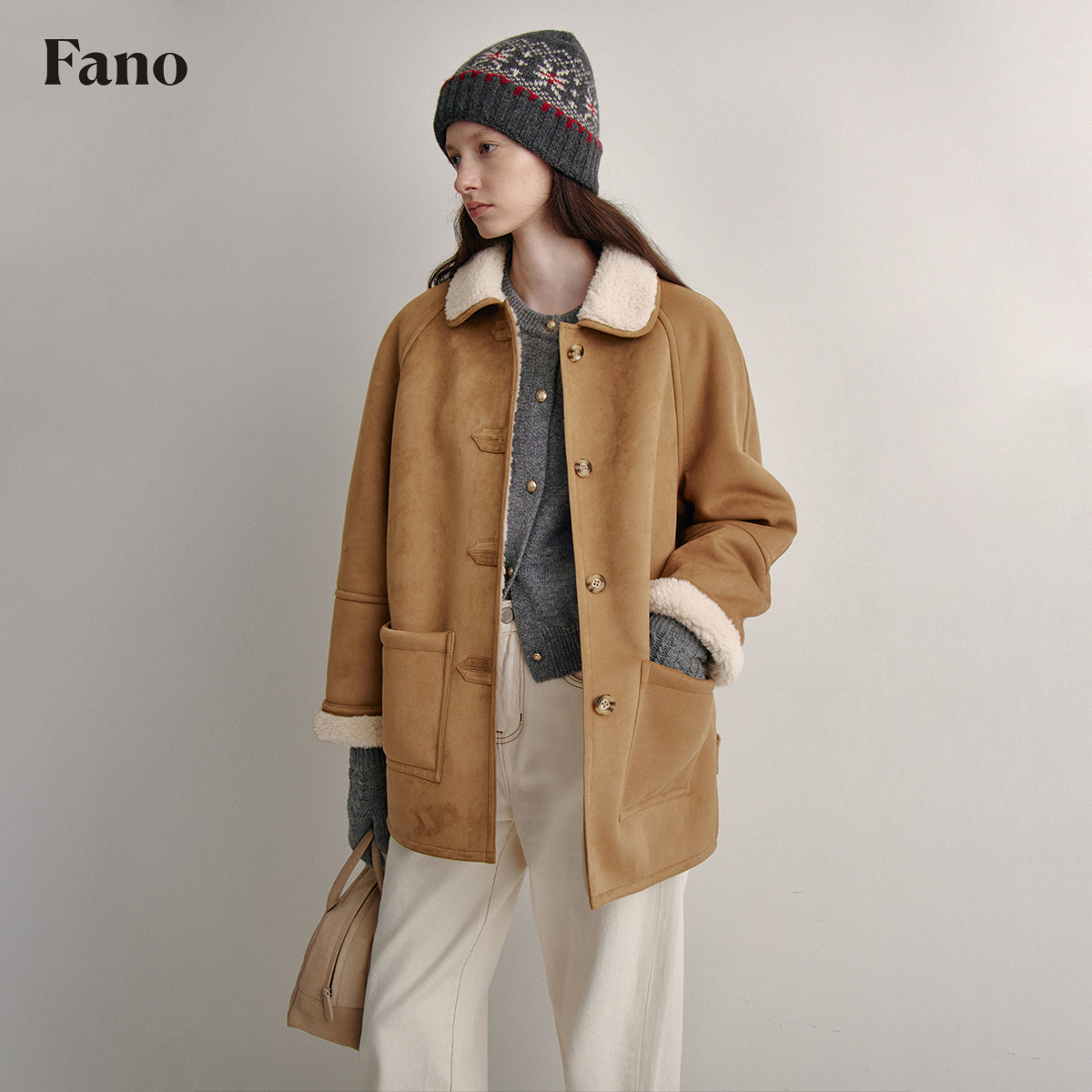 范洛Fano 2025冬季新款：小众设计感皮毛一体外套，保暖又不失时尚感！