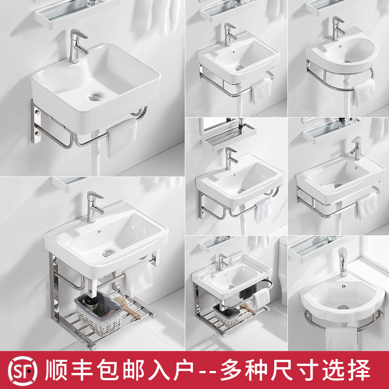 挂墙式洗手盆柜组合卫生间转角小户型洗脸盆浴室三角洗漱台池墙角：小空间大智慧，解锁家居新境界！