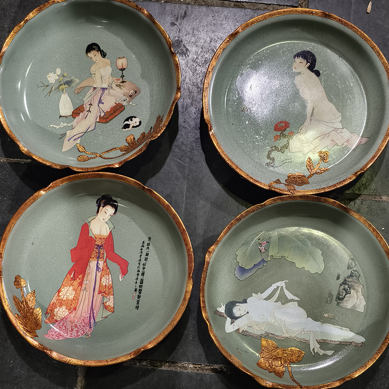 65-60年代中式古典美女水移画：复古家居装饰新潮流，打造穿越时空的美!