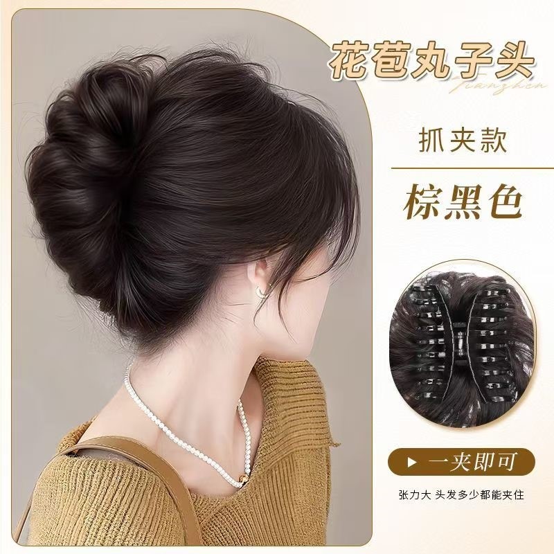假发抓夹头花女短发逼真成人马尾夹子发夹后脑勺盘发抓夹显发量，变身发型百变女王✨
