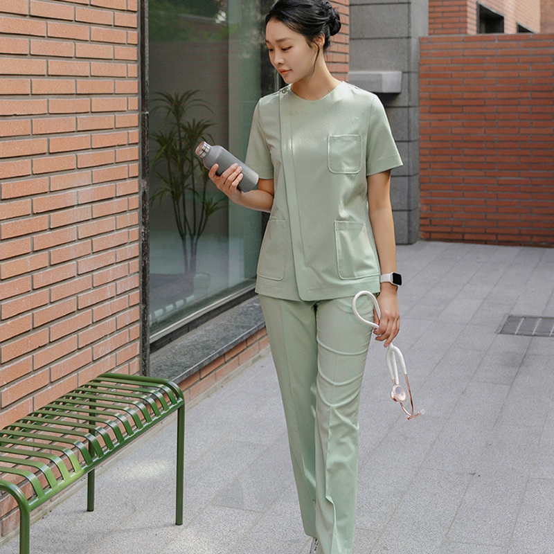 洗手衣护士服分体套装短袖女，口腔医生的时尚新选择！