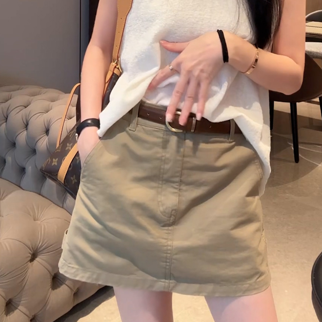 欧货2025夏季款辣妹工装半身短裙，防走光时尚洋气减龄神器！✨