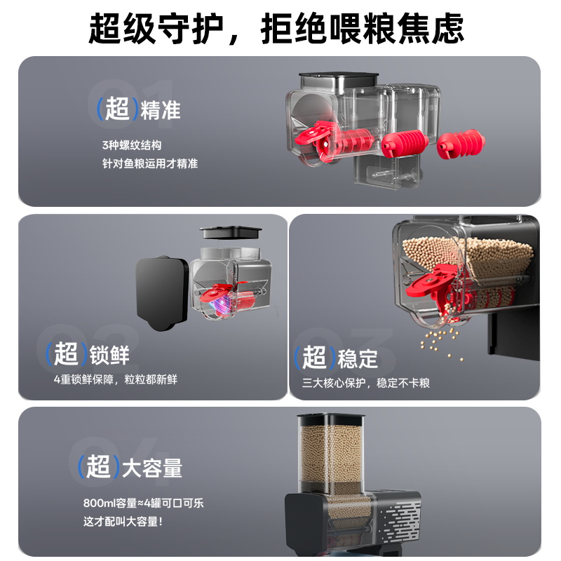 鱼缸自动喂食器：智能投食神器，解放双手，养鱼无忧！✨