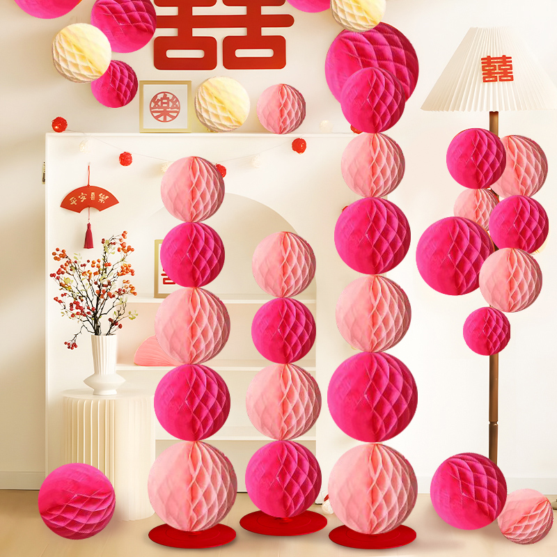 植绒小灯笼挂饰：点亮你的新年，打造喜庆场景布置神器！