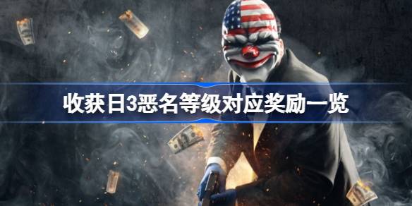 收获日3恶名奖励有哪些 收获日3恶名等级对应奖励一览