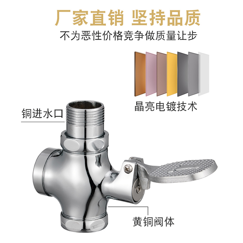 全铜脚踏阀：卫生间革命，一脚开启智能冲洗新体验！