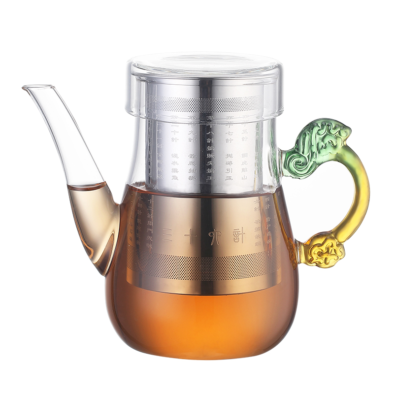 瓷茶玻璃红茶茶具泡茶器功夫小茶壶 双耳杯36计不锈钢过滤泡茶壶：茶艺美学新体验✨