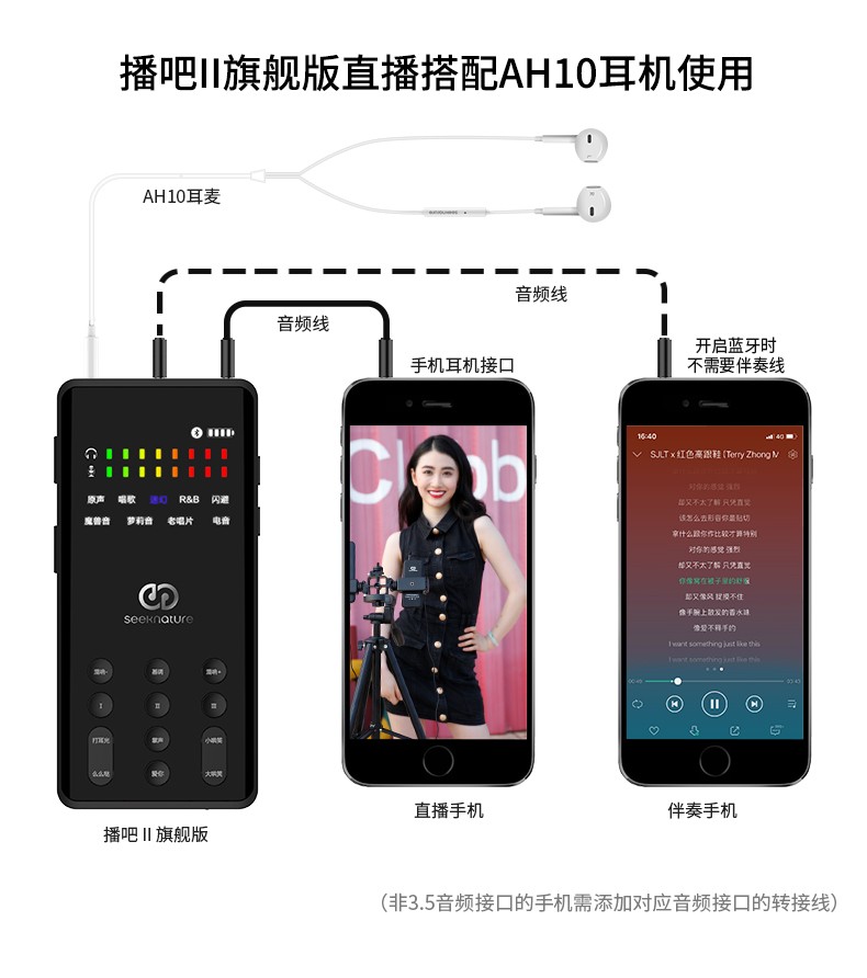 森然AH10入耳式主播监听耳机：解锁直播新体验，户外也能畅享专业音质！