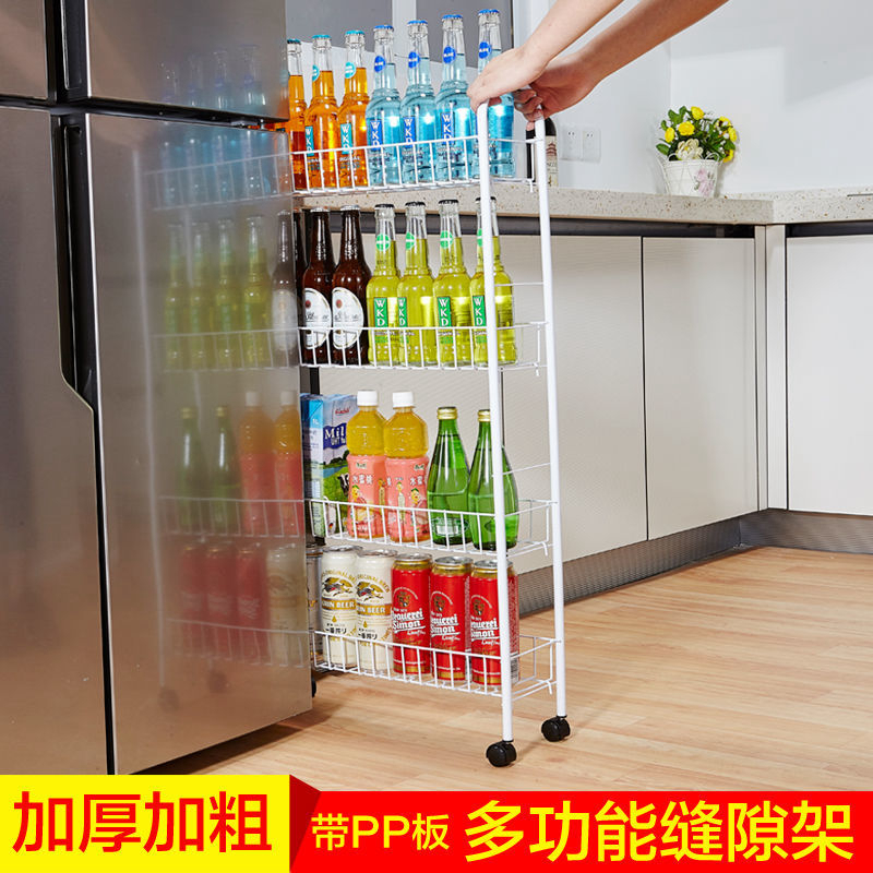厨房收纳神器！蔬菜置物架+小推车=空间翻倍！懒人必备