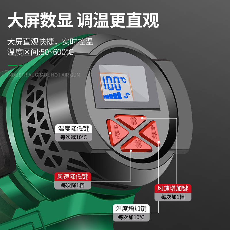 大功率工业级发热芯热风枪，专业级加热体验，让你的工作效率翻倍!