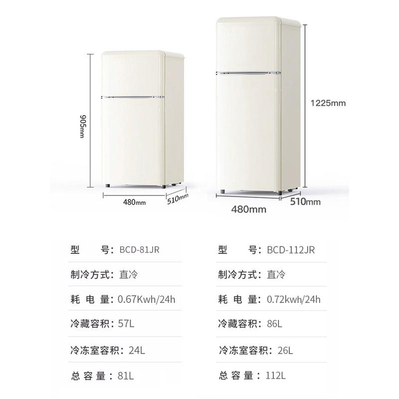 金松BCD-81JR复古小冰箱：办公室里的“冷”静守护者，迷你中的大能量！