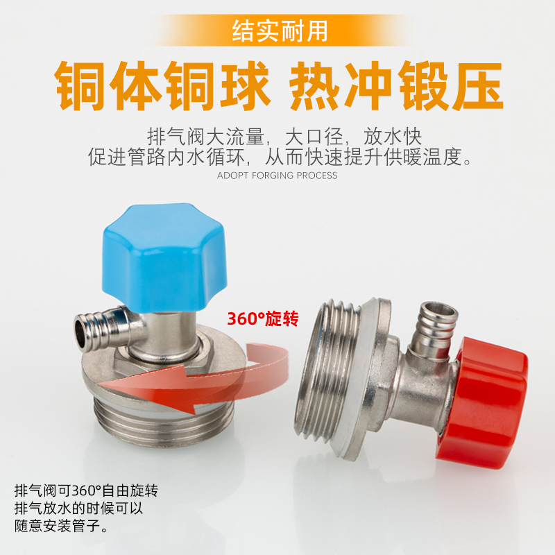 6分1寸全铜地暖分水器排水阀：家居温暖的秘密武器！
