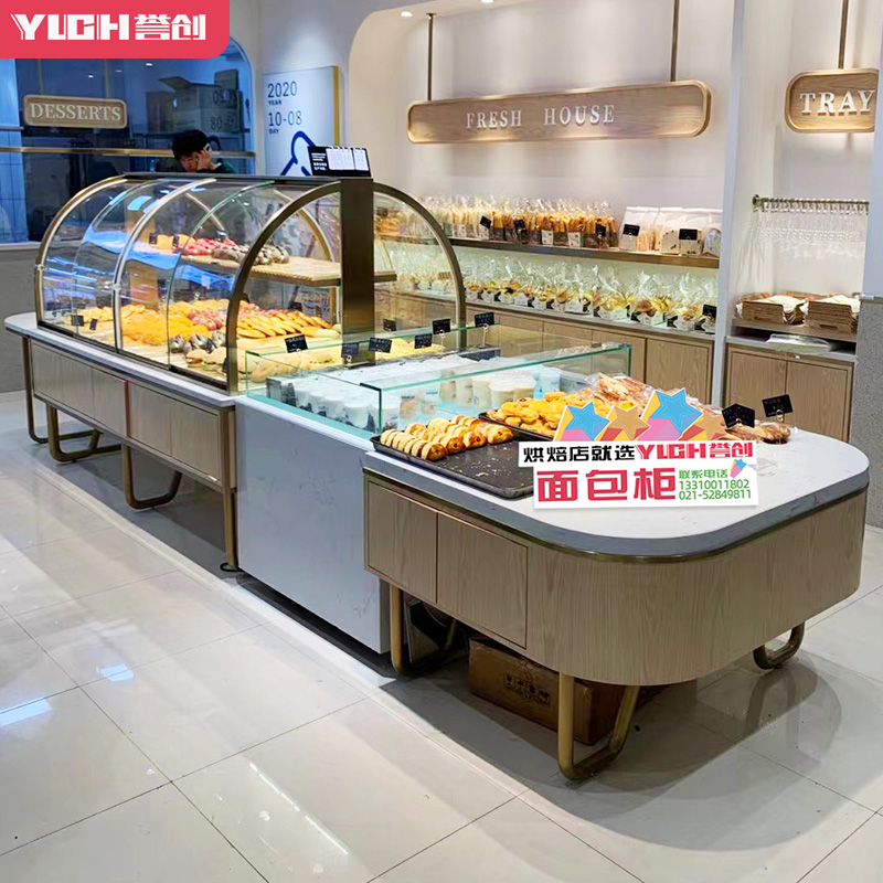 面包柜环形中岛柜：解锁美食新视界，烘焙店必备神器✨