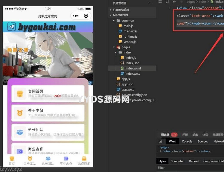 网站转小程序 任意网址打包成小程序源码