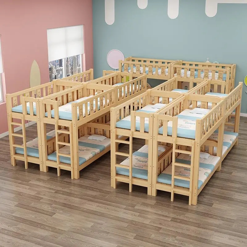 幼儿园专用床：实木床、儿童床、小学生托管班高低床，如何挑选最安全舒适的午睡床?