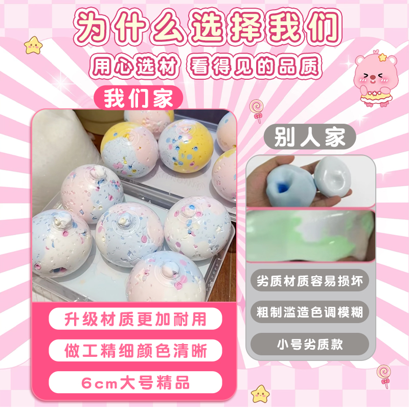 手作球DIY材料包：吵吵球捏捏乐，手工DIY套装，做糯米糍的填充物外皮，开启创意无限的乐趣之旅！