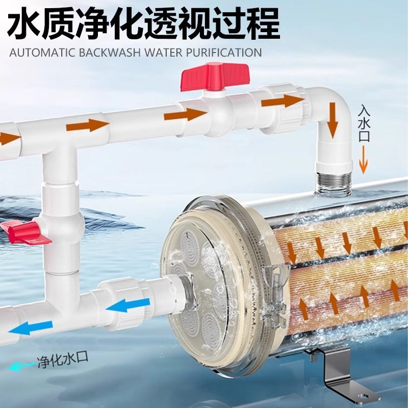 厂家直销精密过滤器10寸单芯液体304材质不锈钢外壳杂质净商用型，净化水质新神器！