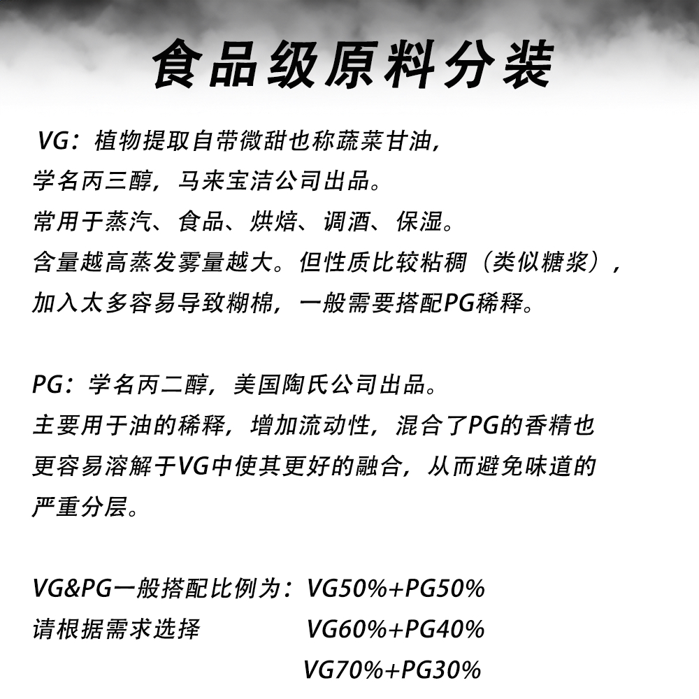 宝洁VG蔬菜甘油+陶氏PG丙二醇！DIY爱好者必备神器！这波不买亏大了