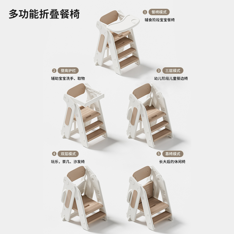 儿童踩脚凳折叠成长椅太香了！宝宝吃饭洗漱神器，宝妈必入