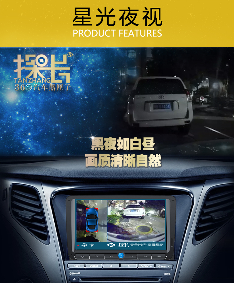 探长360汽车黑匣子：全景观测新纪元，高清夜视流媒体后视倒车影像大揭秘！