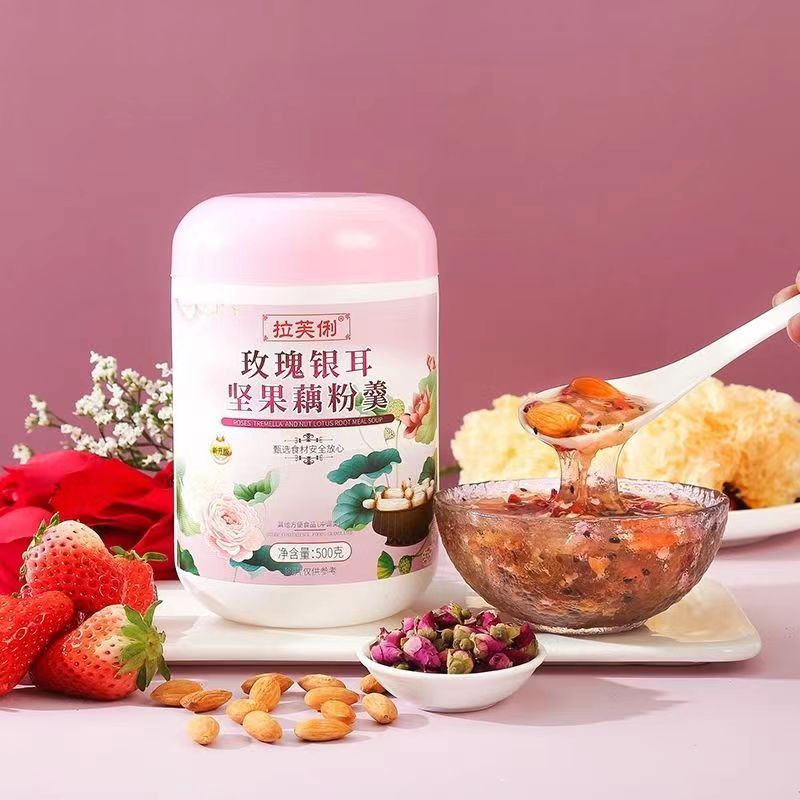 拉芙俐桂花藕粉羹：全新口味，高坚果含量，营养代餐新选择！