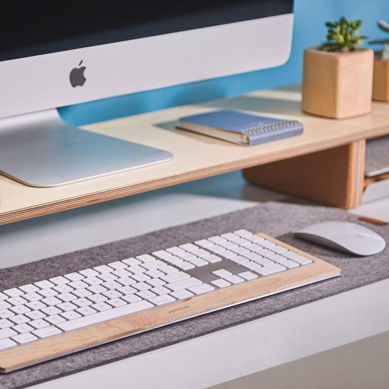 实木托妙控键盘托盘：胡桃木护腕手腕垫托键盘底座，守护你的每一次敲击！