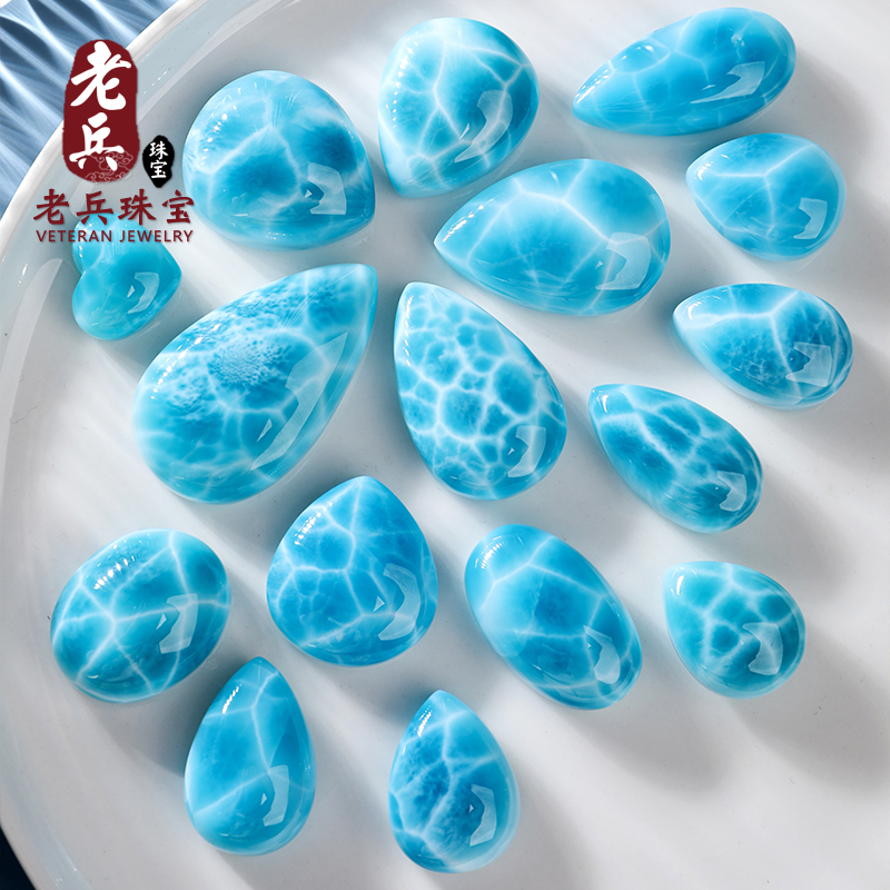 老兵精品冰种玉化海纹石拉利玛手串无事牌，珠宝直播专拍26！✨