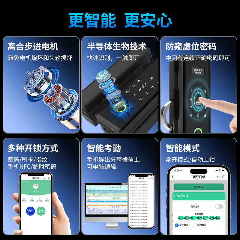 智能指纹密码电子门锁：开启智能家居新生活！✨